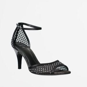 Zara Black RHINESTONE HEELED SANDALS LIMITED EDITION